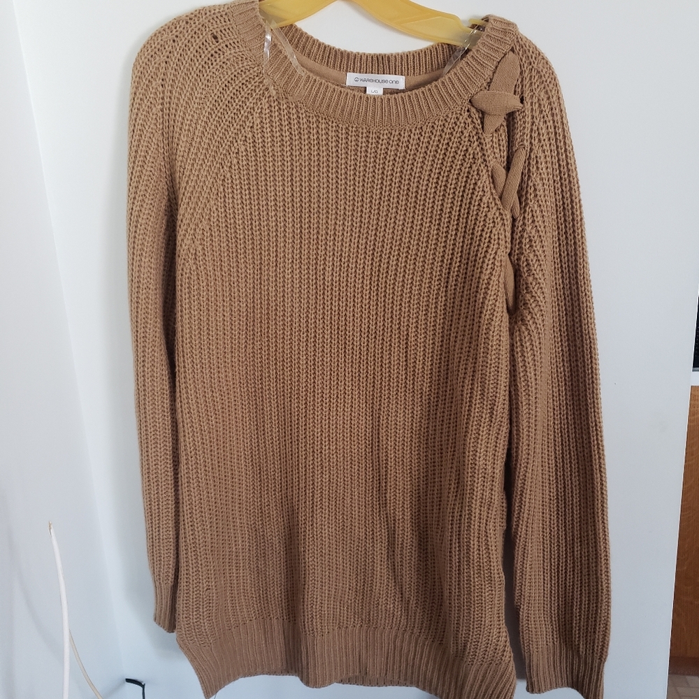 Warehouse one lace up sweater